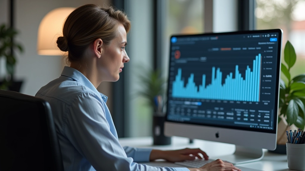 Person analyserer udgifter på computer